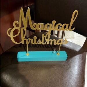 Gold 'Magical Christmas' Sign